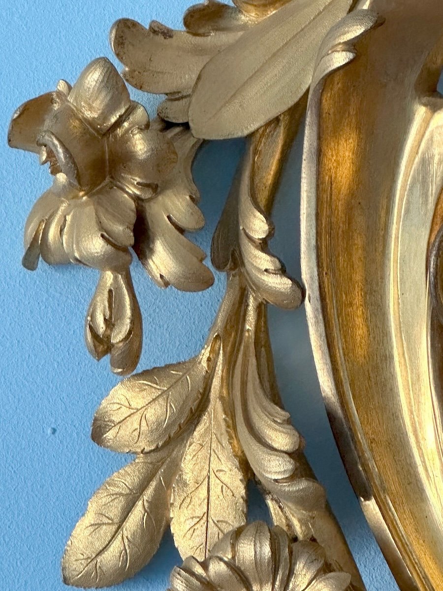 Antique Xl Louis XV Wall Clock In Gilt Bronze With S. Marti Movement-photo-1