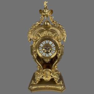Louis XVI Bronze Table/mantel Clock By F. Barbedienne (1860)