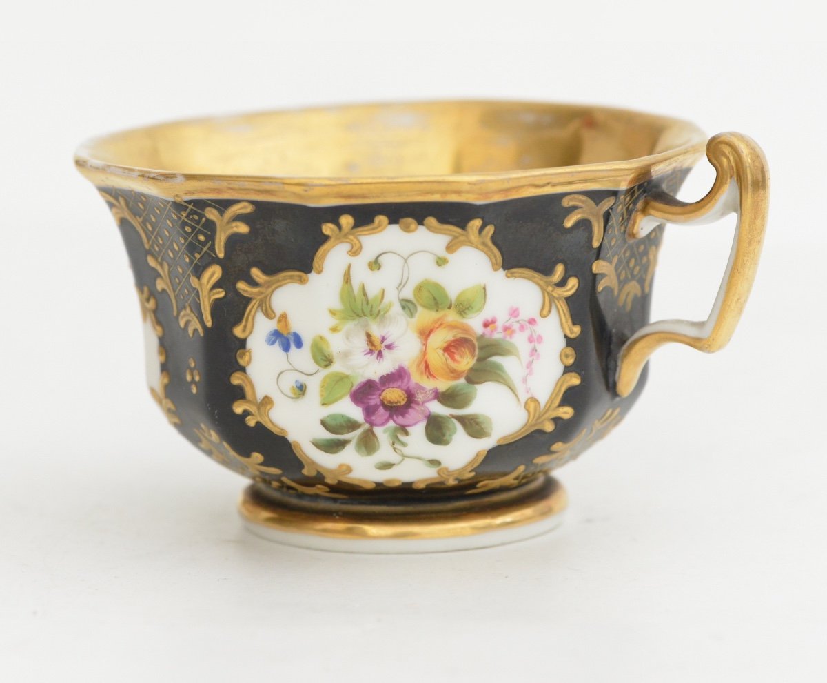 Tasse Louis Philippe En Porcelaine &agrave; D&eacute;cor Sc&egrave;ne De Chasse XIX&egrave;me-photo-3