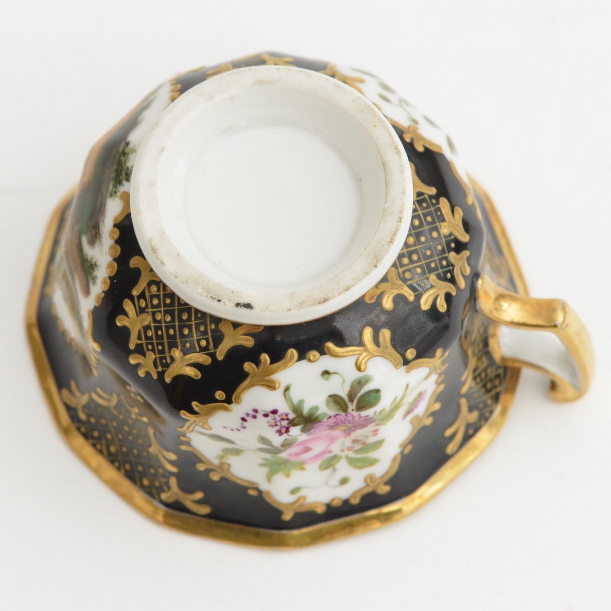 Tasse Louis Philippe En Porcelaine &agrave; D&eacute;cor Sc&egrave;ne De Chasse XIX&egrave;me-photo-7