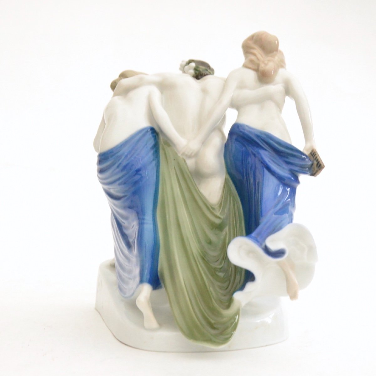 Albert Caasman Sculpture Art Nouveau En Porcelaine De Rosenthal Les Bacchantes En Furie C.1912-photo-4