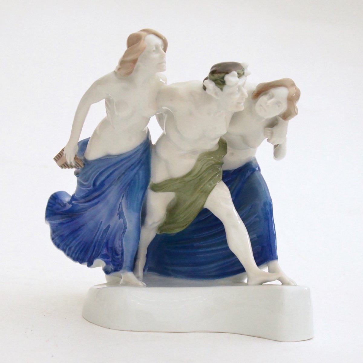 Albert Caasman Art Nouveau Porcelain Sculpture By Rosenthal Storming Bacchanten C.1912