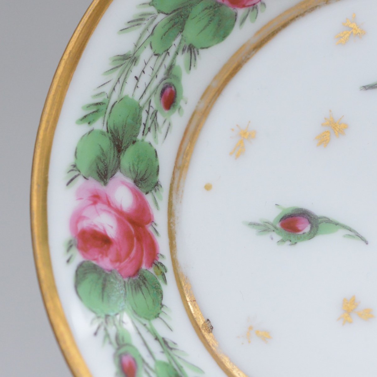 Paire De Tasses En Porcelaine De Paris Manufacture De La Reine De La Rue Thiroux 1780-photo-2