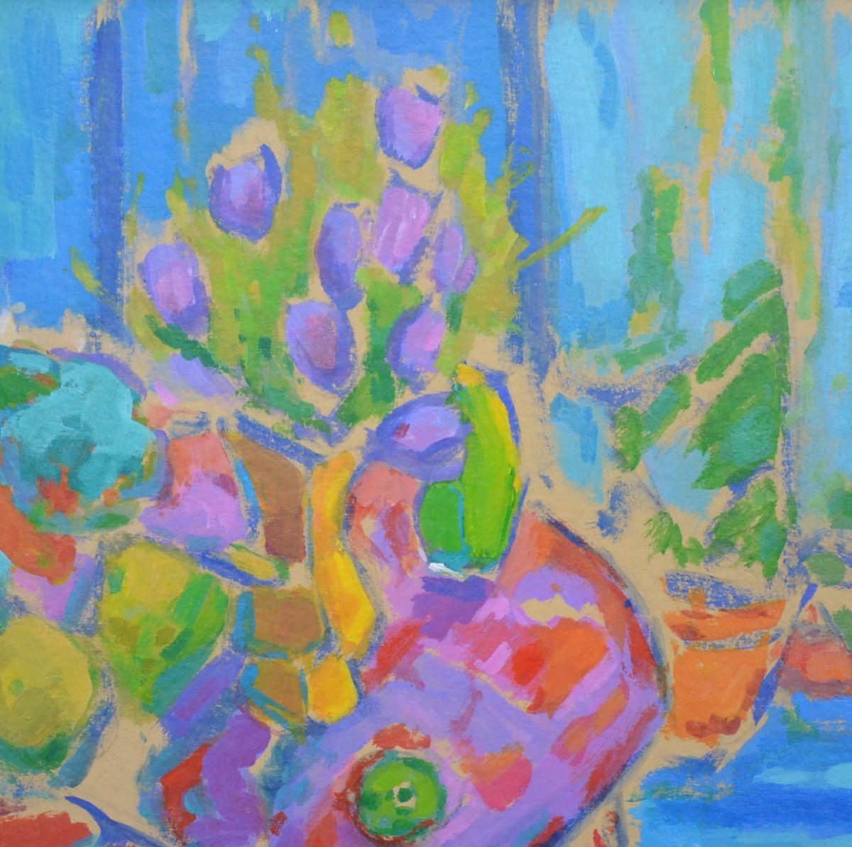 Antoine Giroux (1955) Painting - Interior Oil On Panel - 50x60 Cm-photo-2