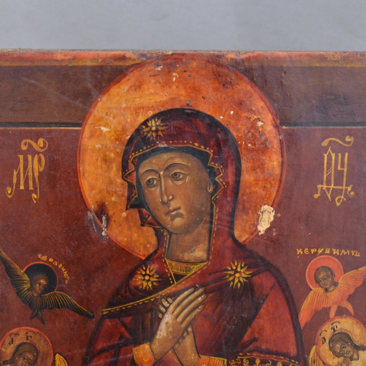Russian Icon Entombment Pietà 19th Century-photo-2