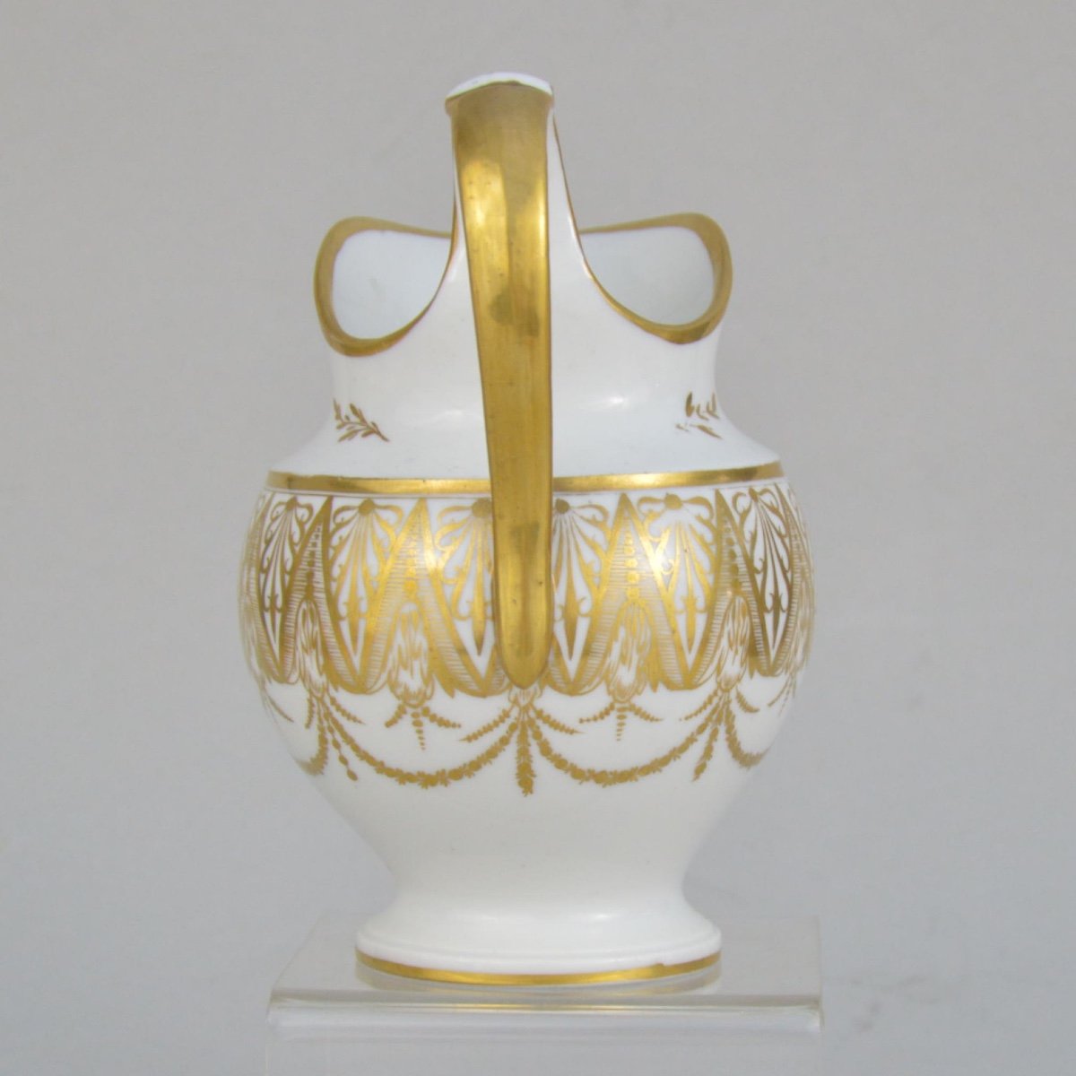  Paris Porcelain Milk Jug With Polychrome Decor Of Flowered Vase On The Entablature 1800-photo-1