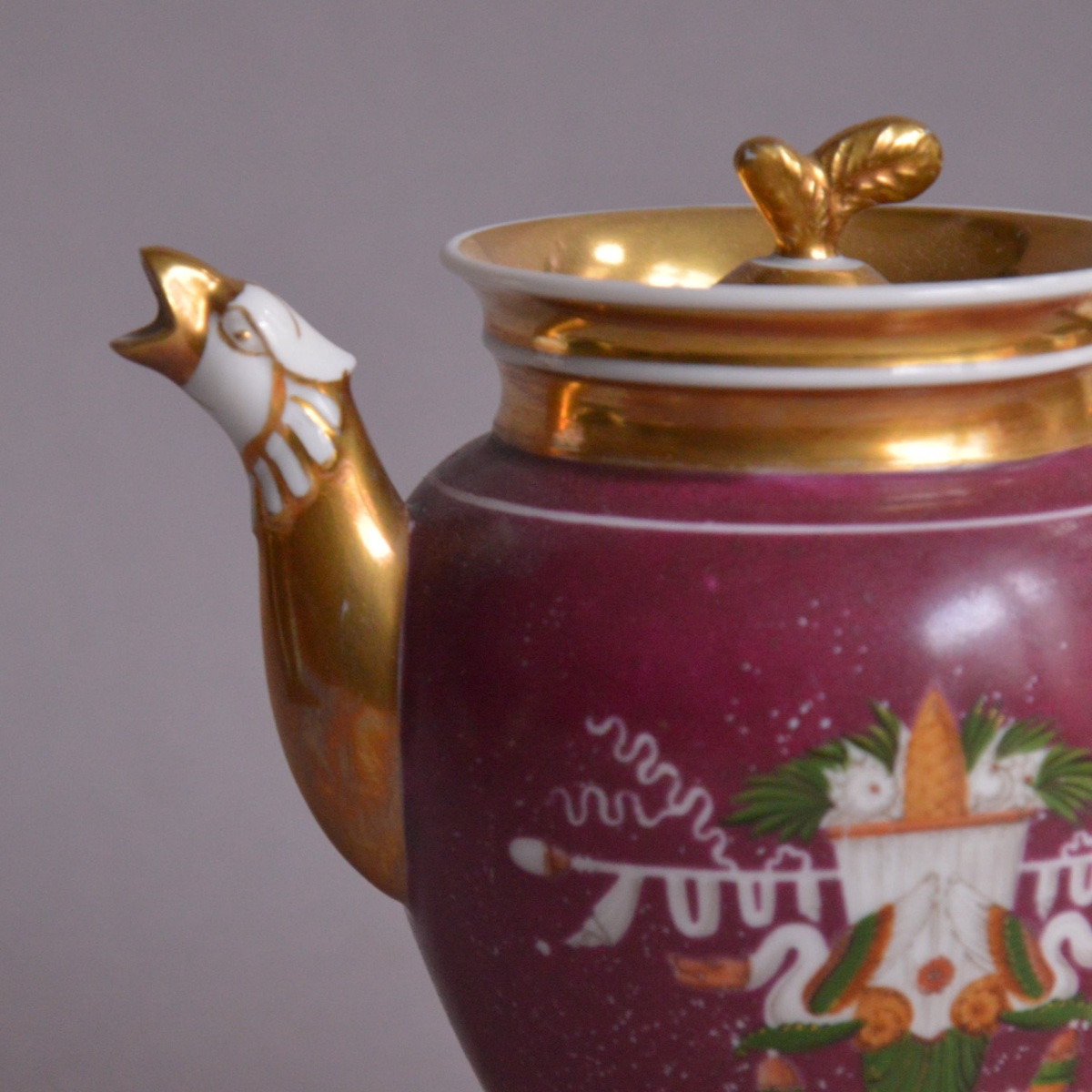 Miniature Paris Porcelain Coffee Pot Circa 1810–1820-photo-2