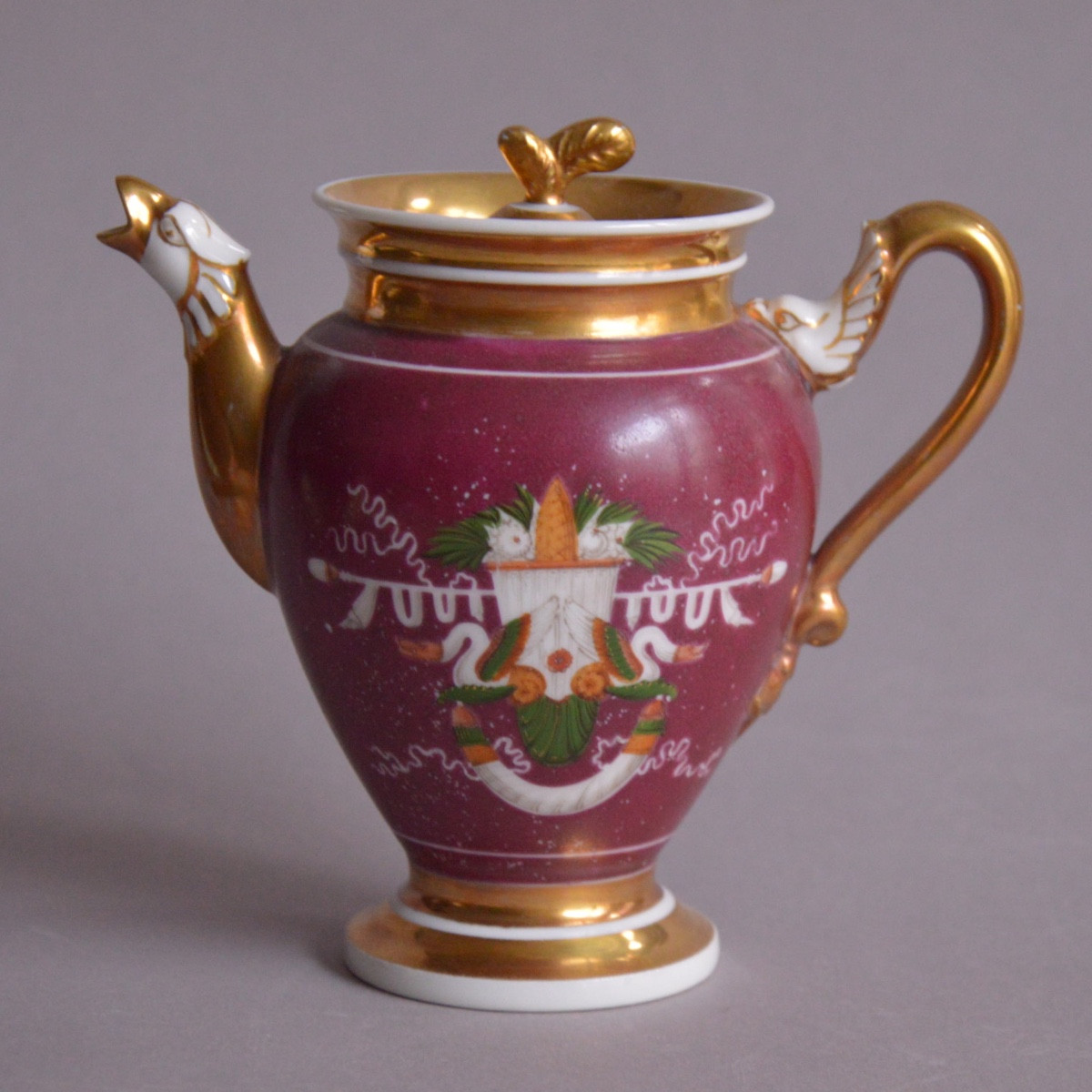 Miniature Paris Porcelain Coffee Pot Circa 1810–1820