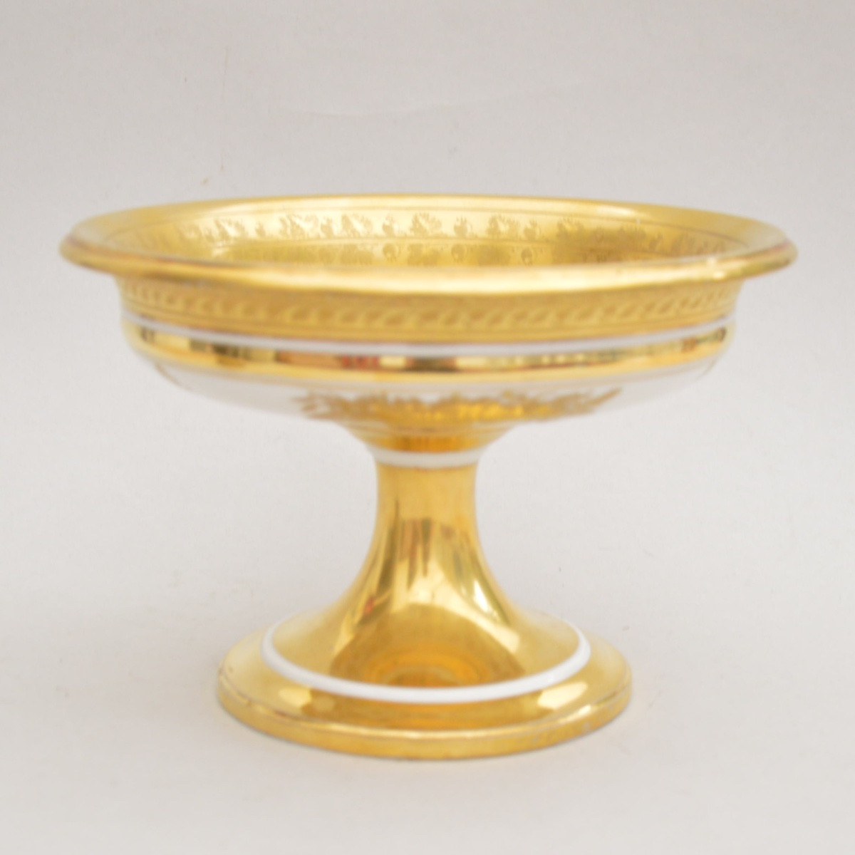 Old Paris Porcelain Footed Bowl, Schoelcher France, 1820s-photo-1