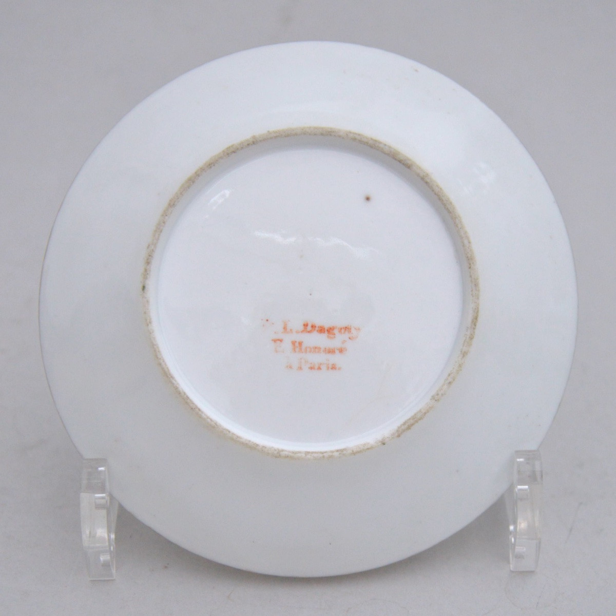 Tasse et soucoupe en porcelaine de Vieux Paris, Dagoty, d'époque Empire, vers 1820-photo-3