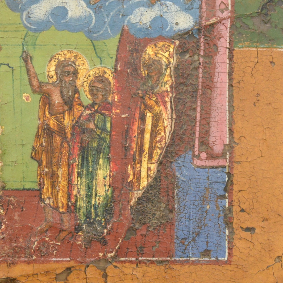 Russian Icon The Protection Of The Most Holy Mother Of God (pokrov) 19th Century-photo-2