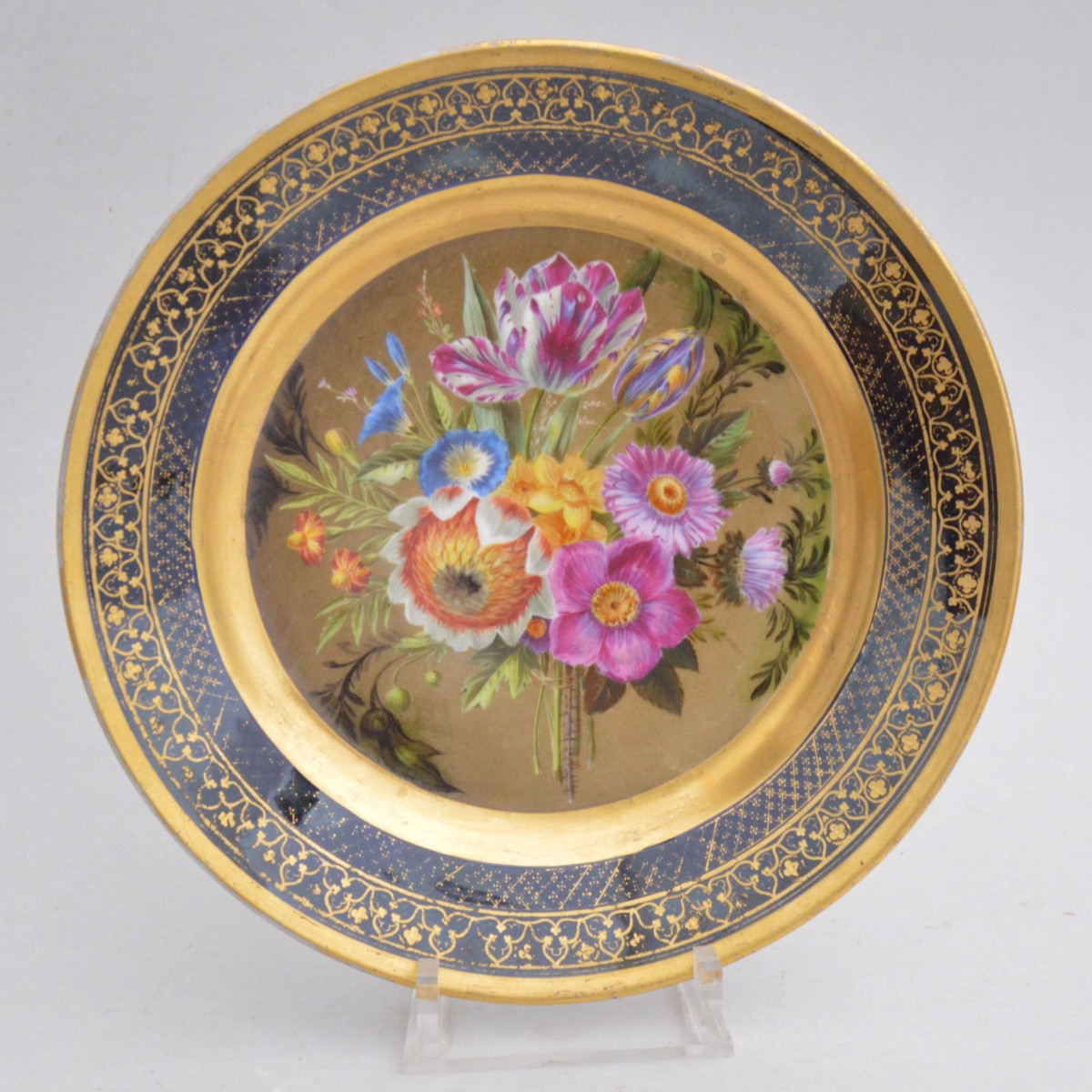 Porcelain Plate From Vieux Paris, Decorated By The Perche Workshop, Early 19th Century-photo-3