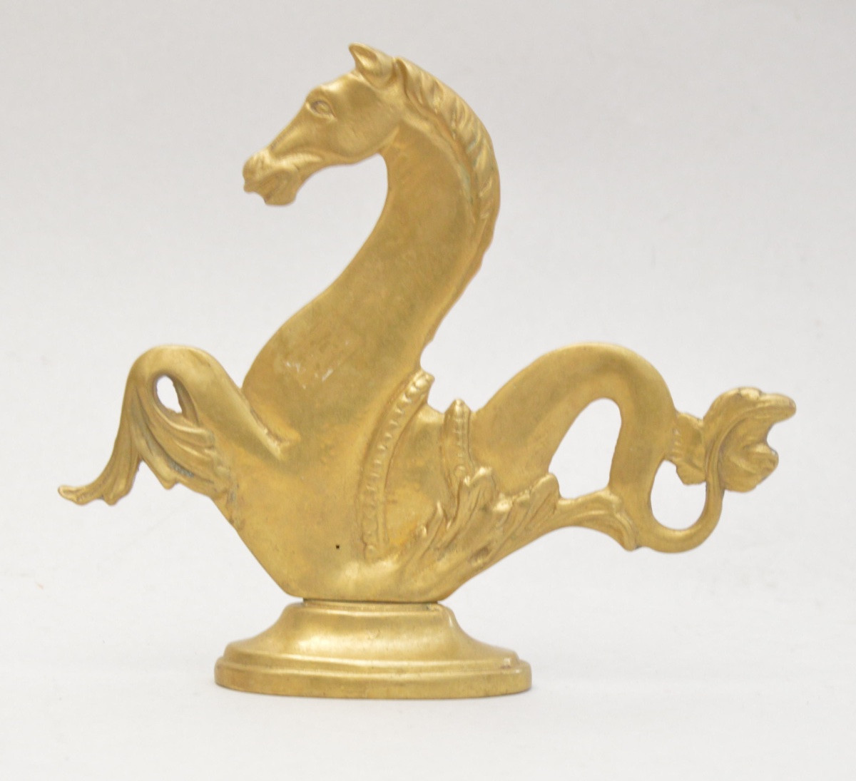 Decorative Element From A Venetian Gondola In Gilt Bronze, Horse’s Head, XXème-photo-3