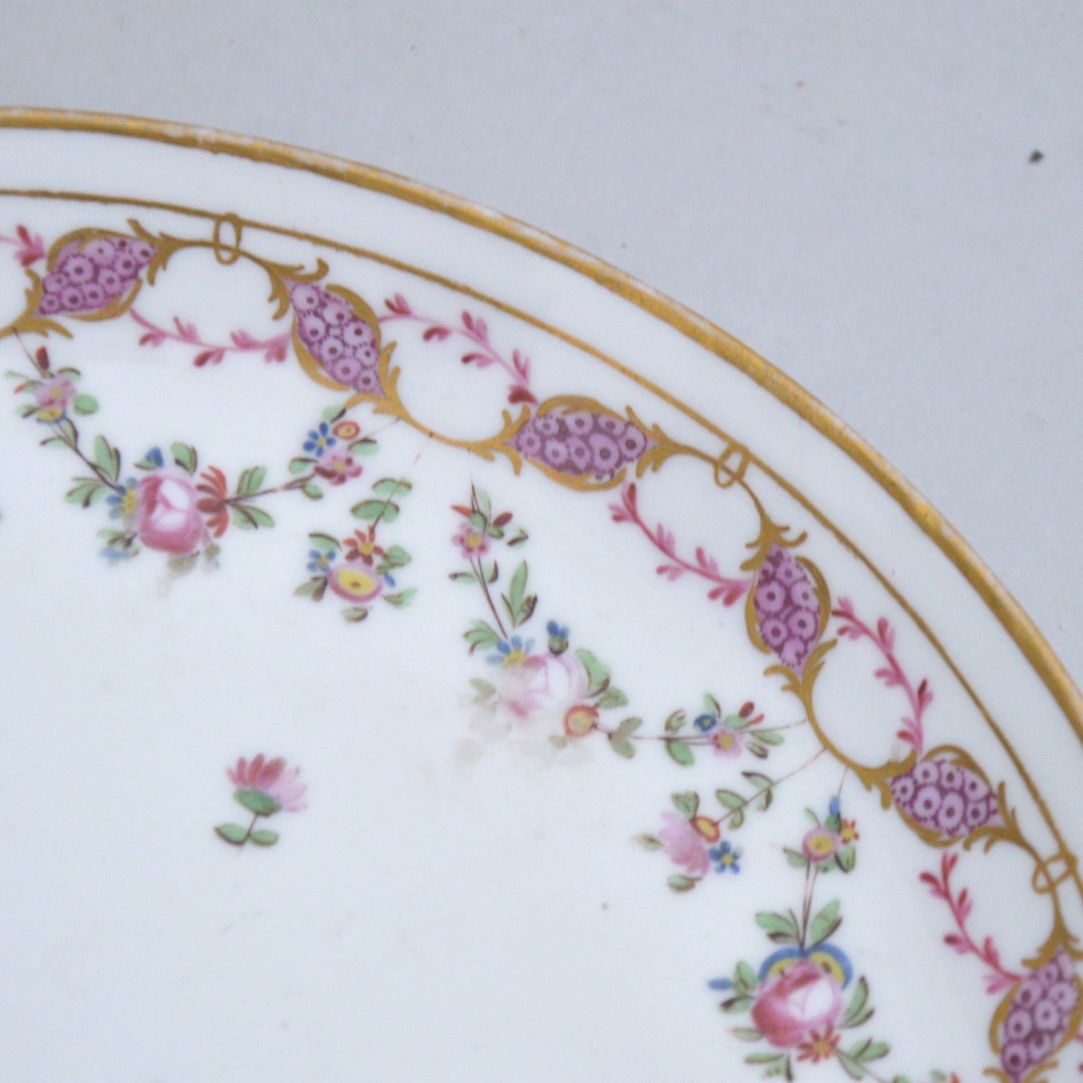 Assiette en porcelaine de Paris de la manufacture Locré fin 18ème-photo-3