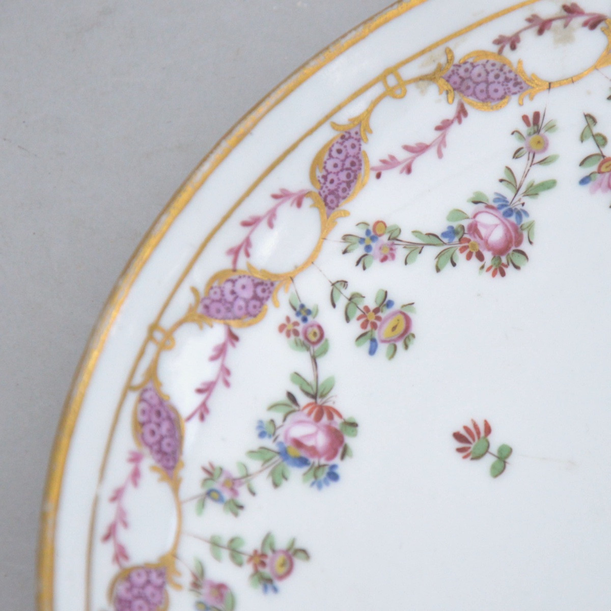 Assiette en porcelaine de Paris de la manufacture Locré fin 18ème-photo-4