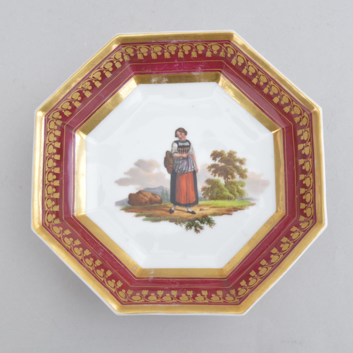 Coupe compotier en porcelaine de Vieux Paris, &eacute;poque Restauration, vers 1820&ndash;1840-photo-2