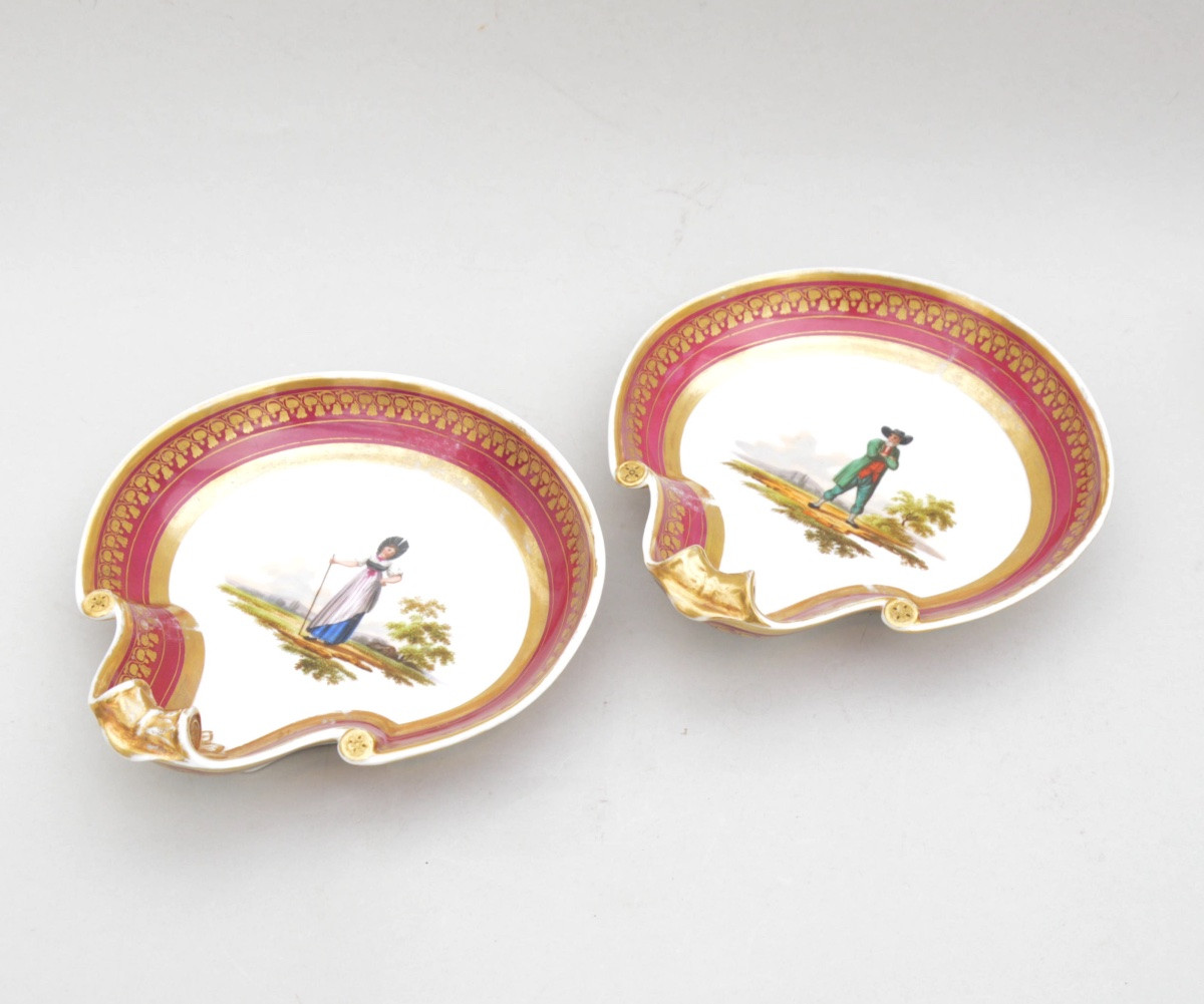 Paire de compotiers en porcelaine de Vieux Paris, vers 1820-1840-photo-2