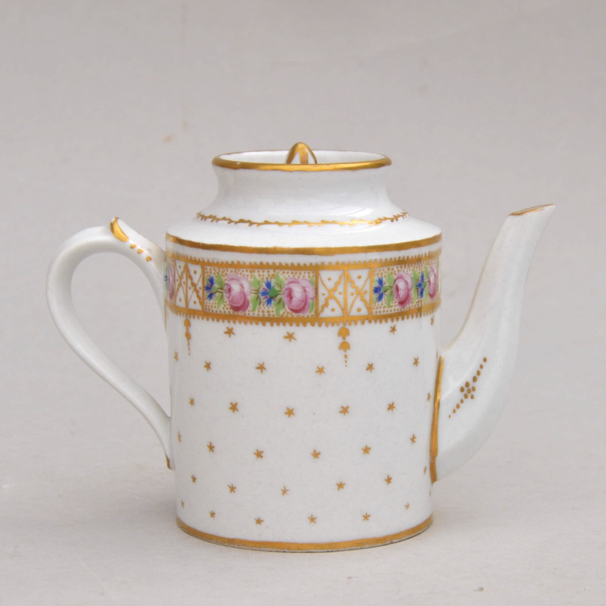 Small Miniature Paris Porcelain Teapot - Locré 18th Century-photo-3