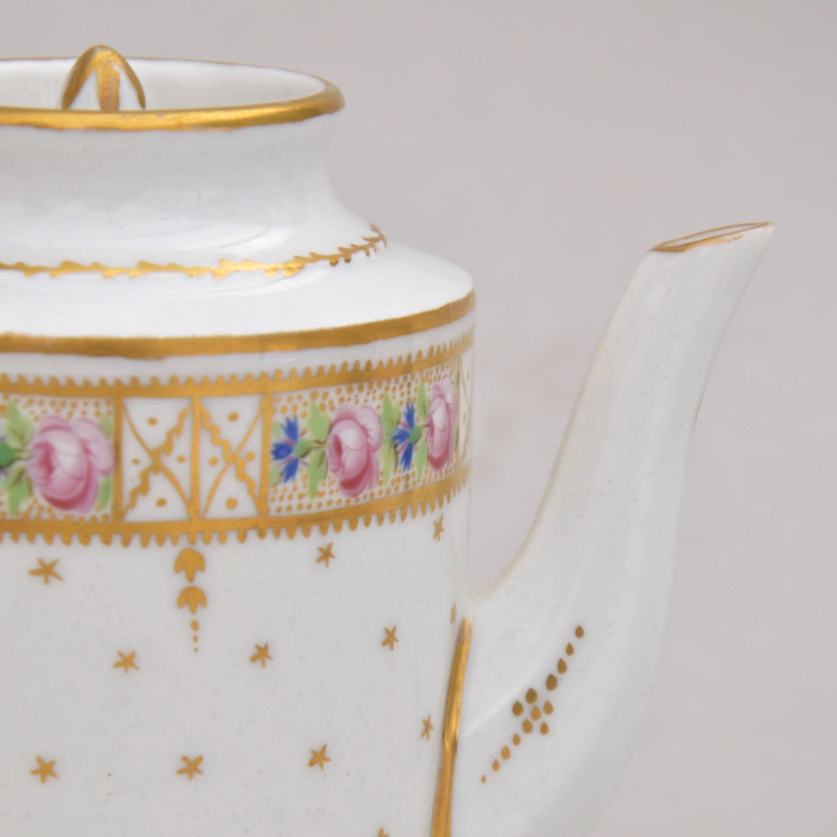 Small Miniature Paris Porcelain Teapot - Locré 18th Century-photo-4
