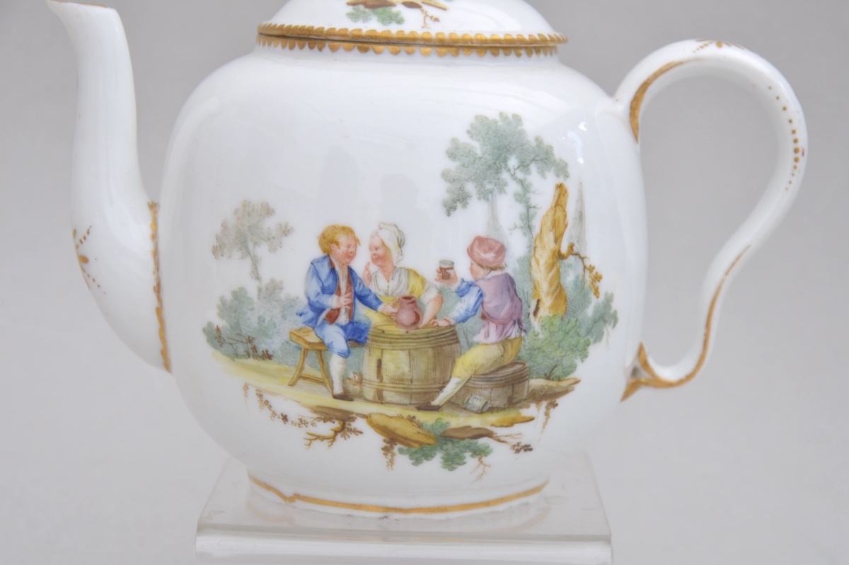 Soft-paste Porcelain Service Decorated With Scenes Of Children Reveling In Wine, Attributed To Vincennes, 18th Century-photo-2