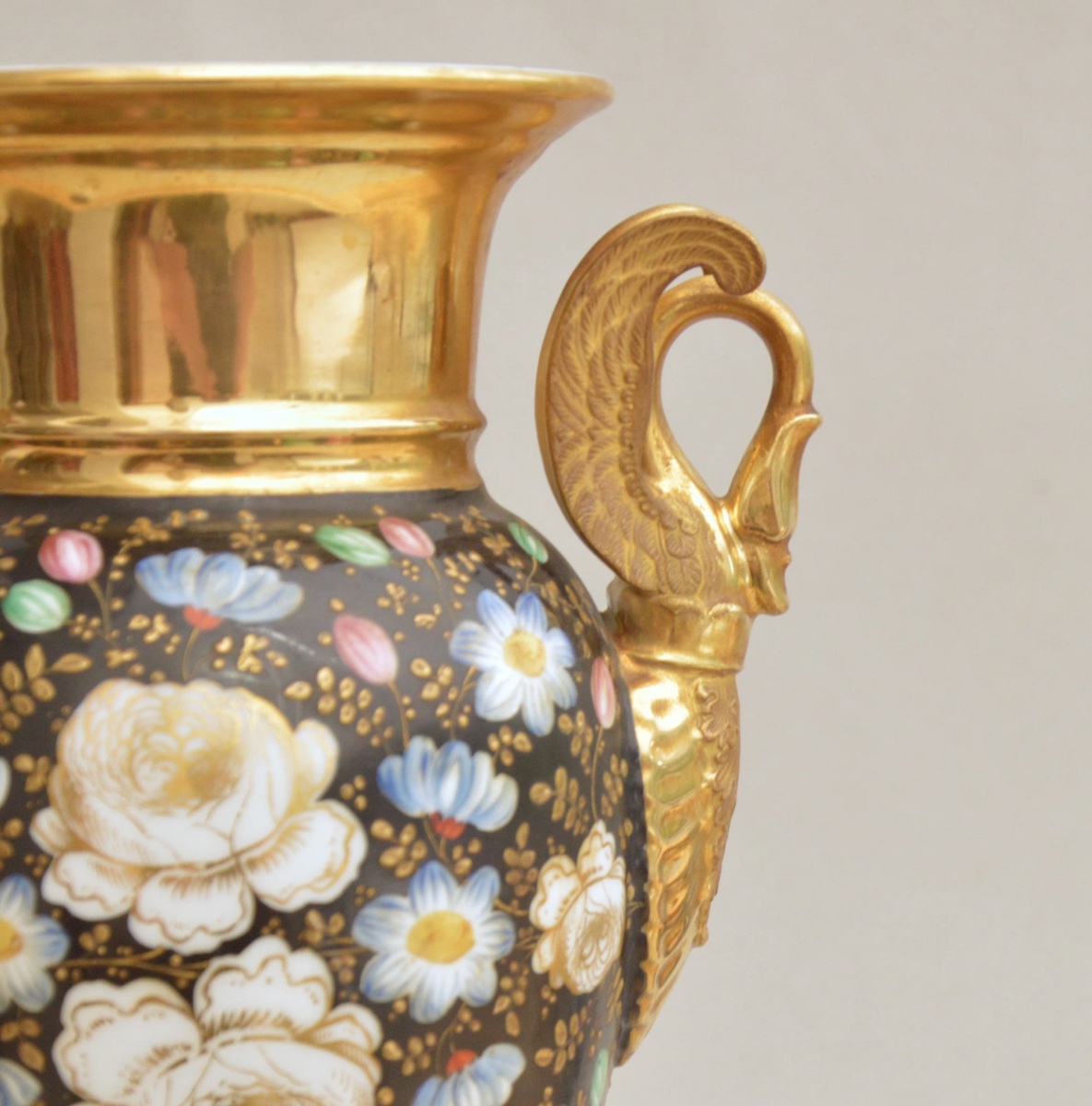 Paris Porcelain Vase, Restoration Period, Circa 1830-photo-2