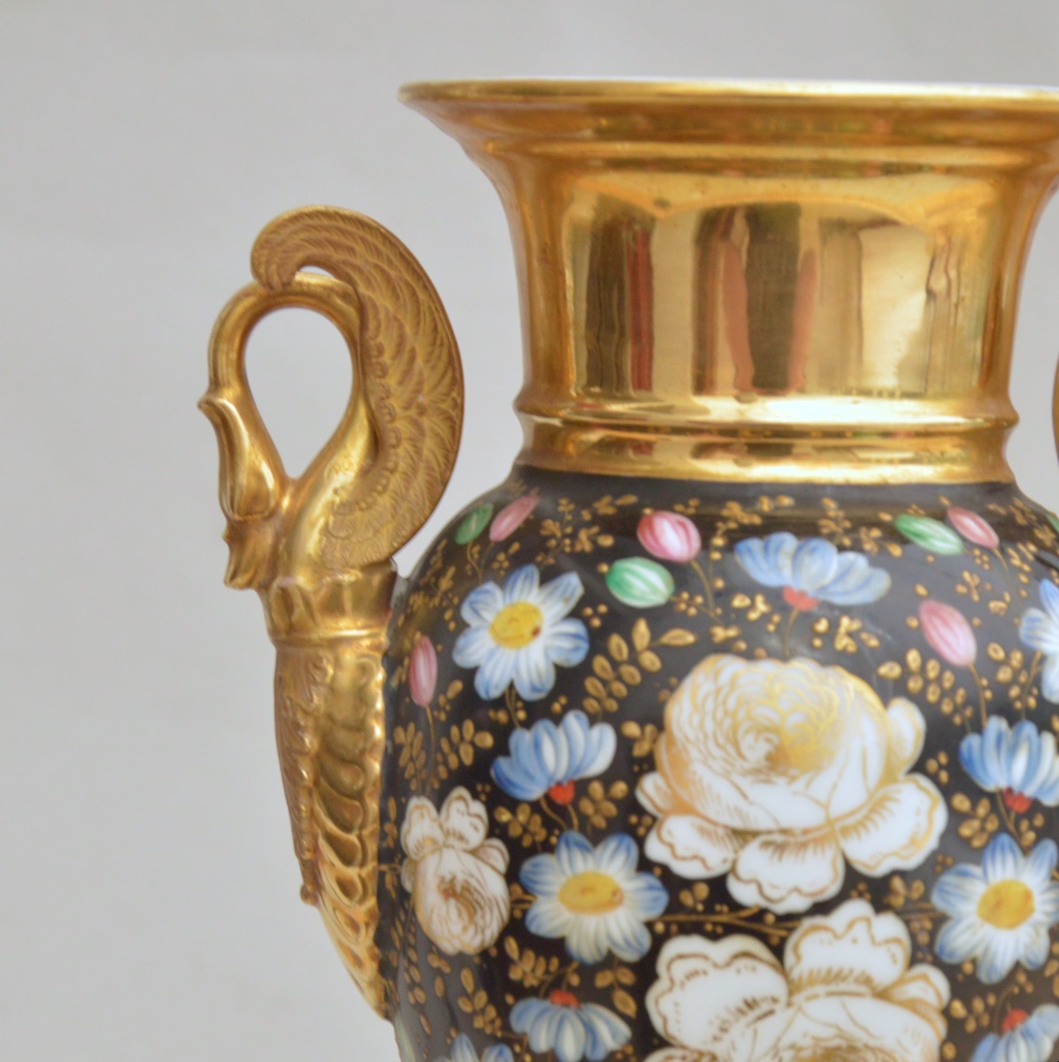 Paris Porcelain Vase, Restoration Period, Circa 1830-photo-3