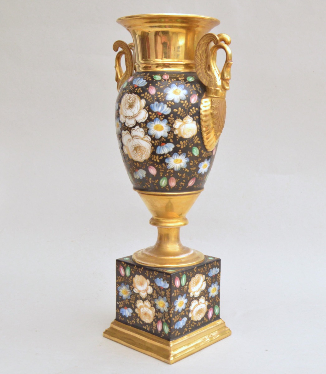 Paris Porcelain Vase, Restoration Period, Circa 1830-photo-1