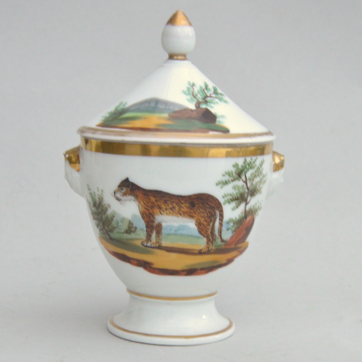 Service à café en porcelaine de Paris à décor d’animaux, XIXe siècle-photo-2