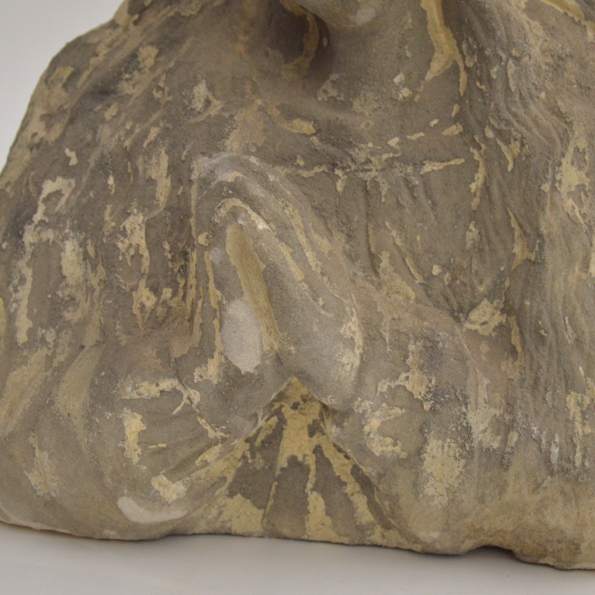 Veiled Bust Of A Saint, Carved From French Stone, Medieval Style, 19th Century-photo-4