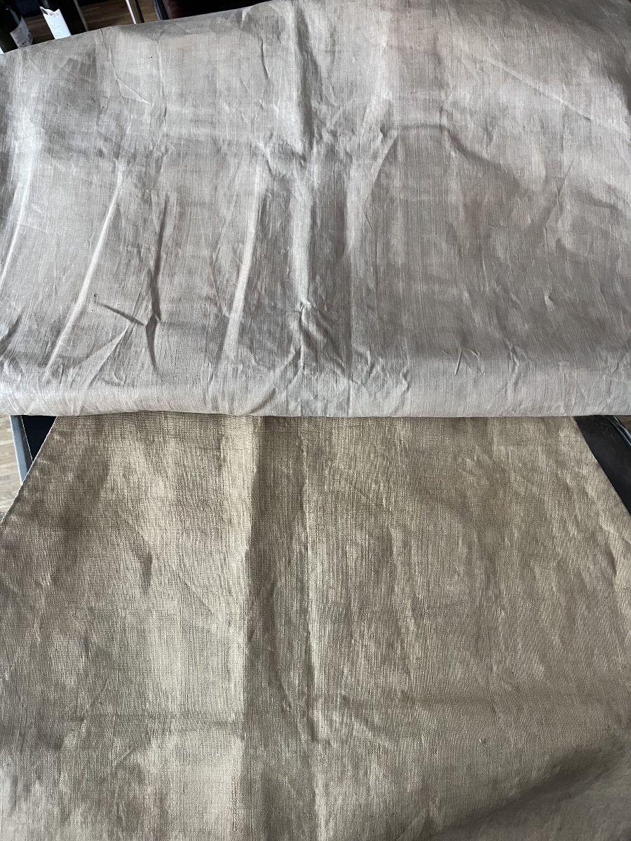 Antique Chasuble Made Of White Silk Lampas With A Rep-like Weave-photo-3