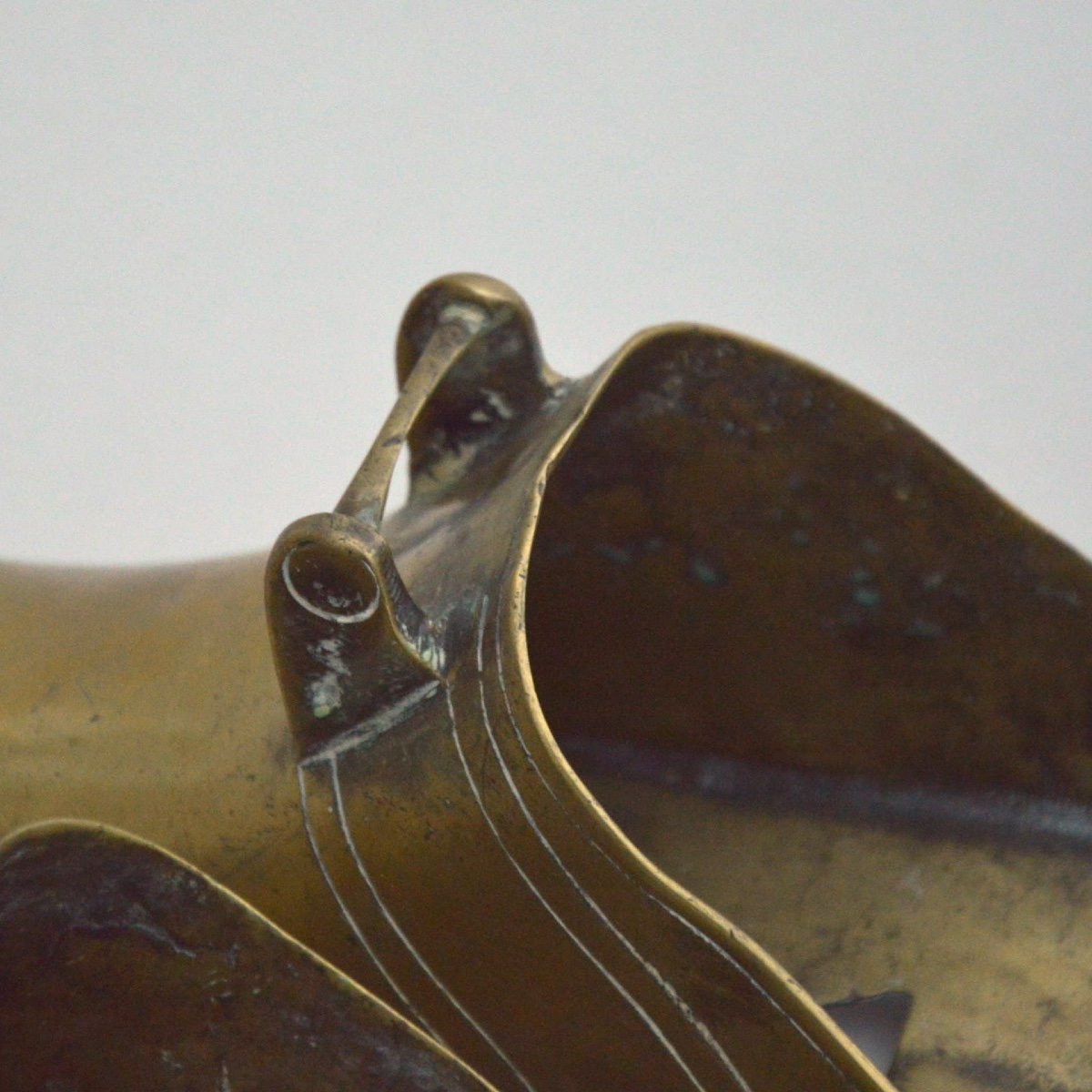 Pair Of Brass Horse Stirrups In The Shape Of A Hoof 19th Century-photo-3
