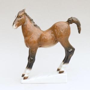 Porcelain Horse Figurine By Rosenthal Willi Münch-khe