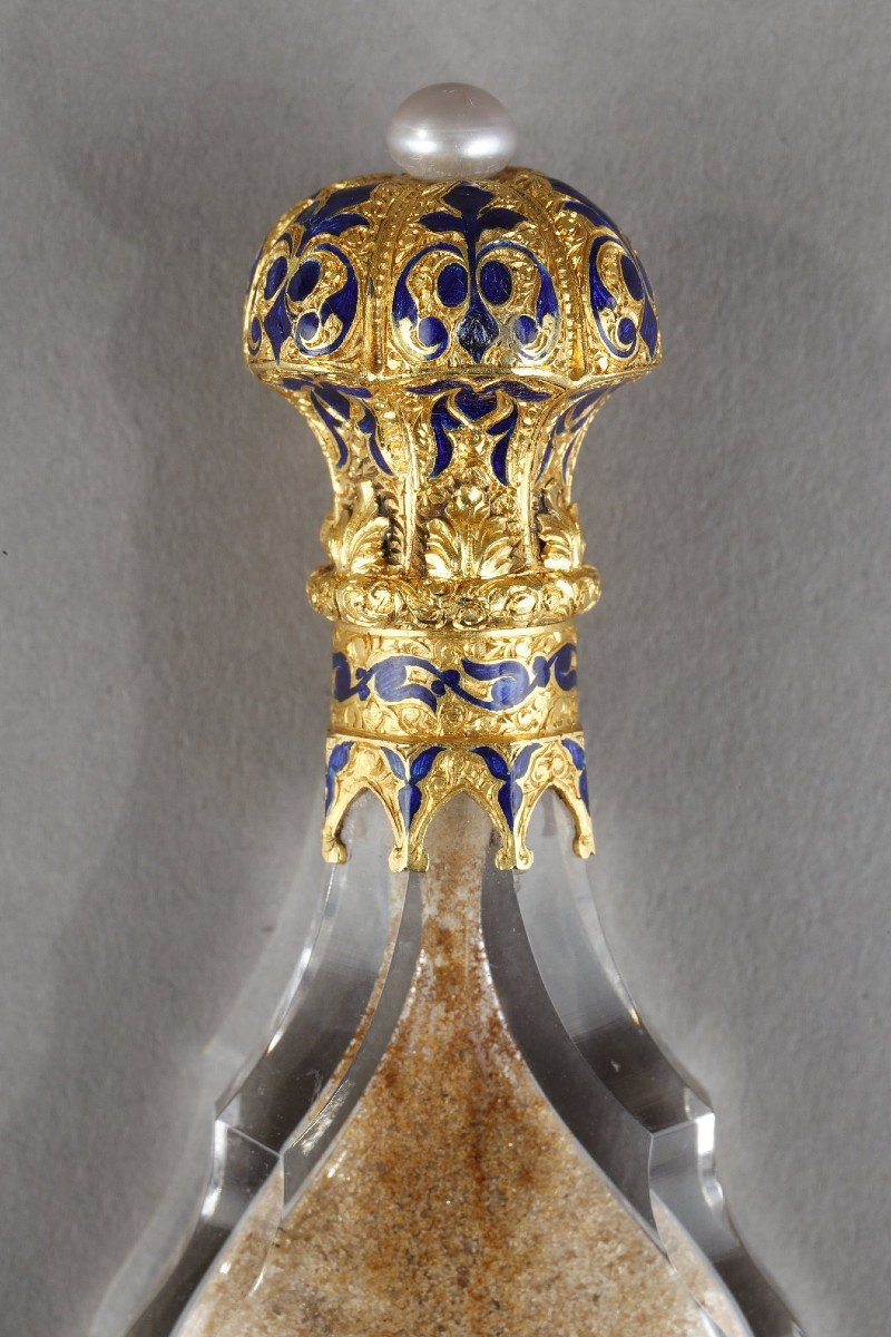 Scent Bottle In Gold Crystal, Froment Meurice,-photo-4