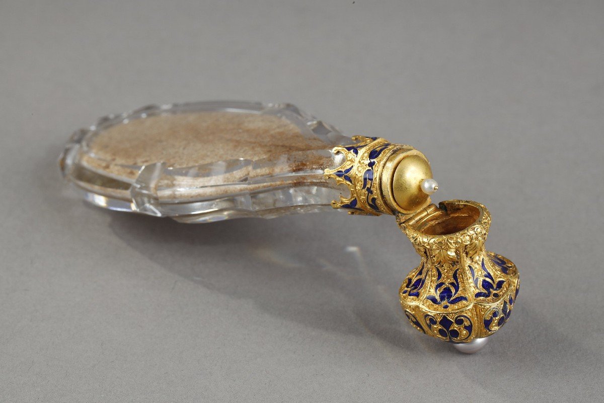 Scent Bottle In Gold Crystal, Froment Meurice,-photo-4