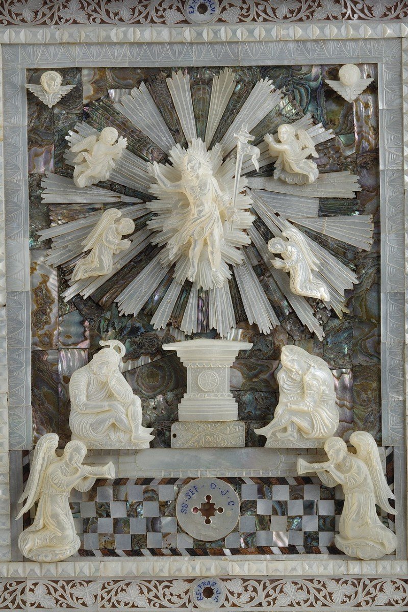 Tableau En Nacre Resurrection Du Christ-photo-2