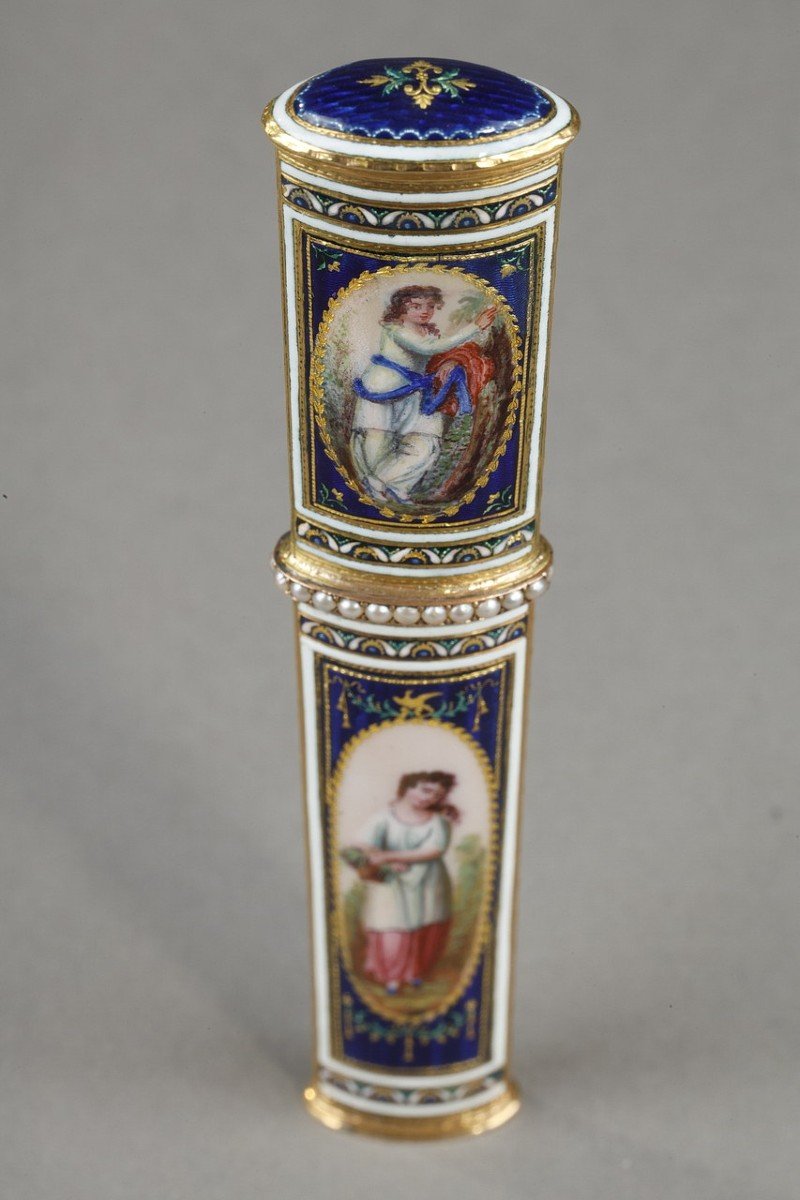 Swiss Case In Gold And Enamel, Late Eighteenth Century-photo-4