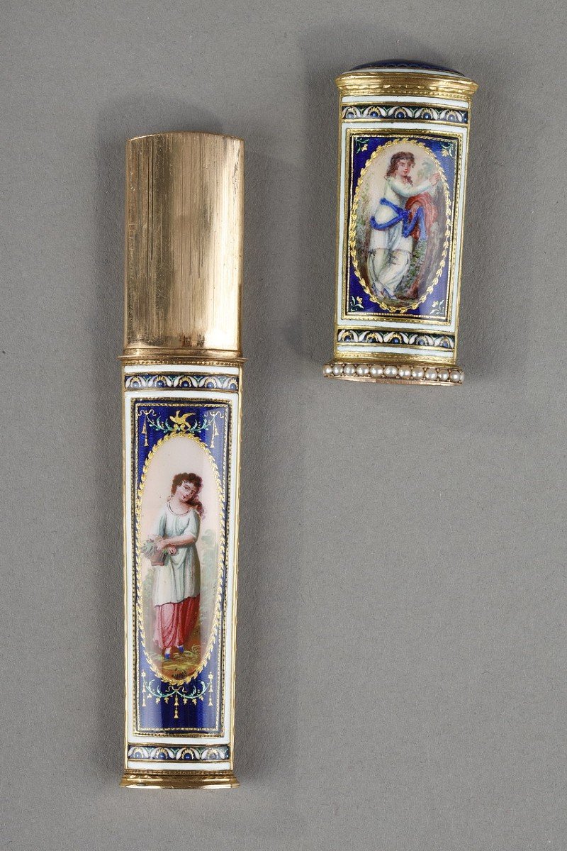 Swiss Case In Gold And Enamel, Late Eighteenth Century-photo-6