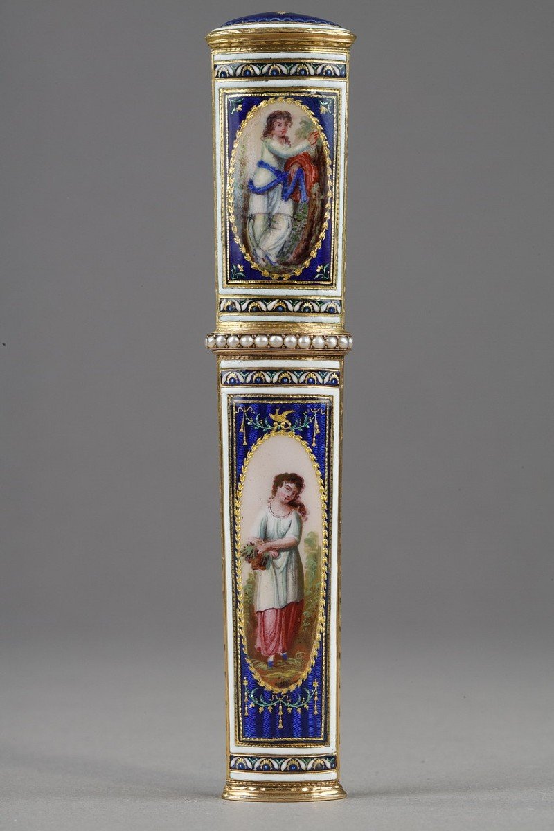 Swiss Case In Gold And Enamel, Late Eighteenth Century