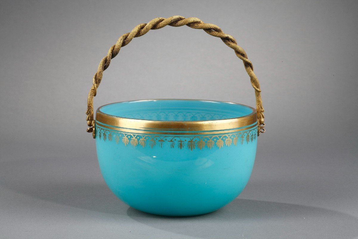 Blue Opaline Cup And Its Bronze Handle, Restoration-photo-2