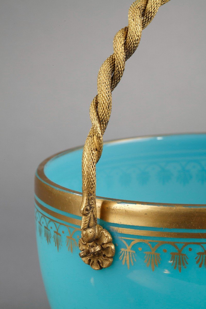 Blue Opaline Cup And Its Bronze Handle, Restoration-photo-1