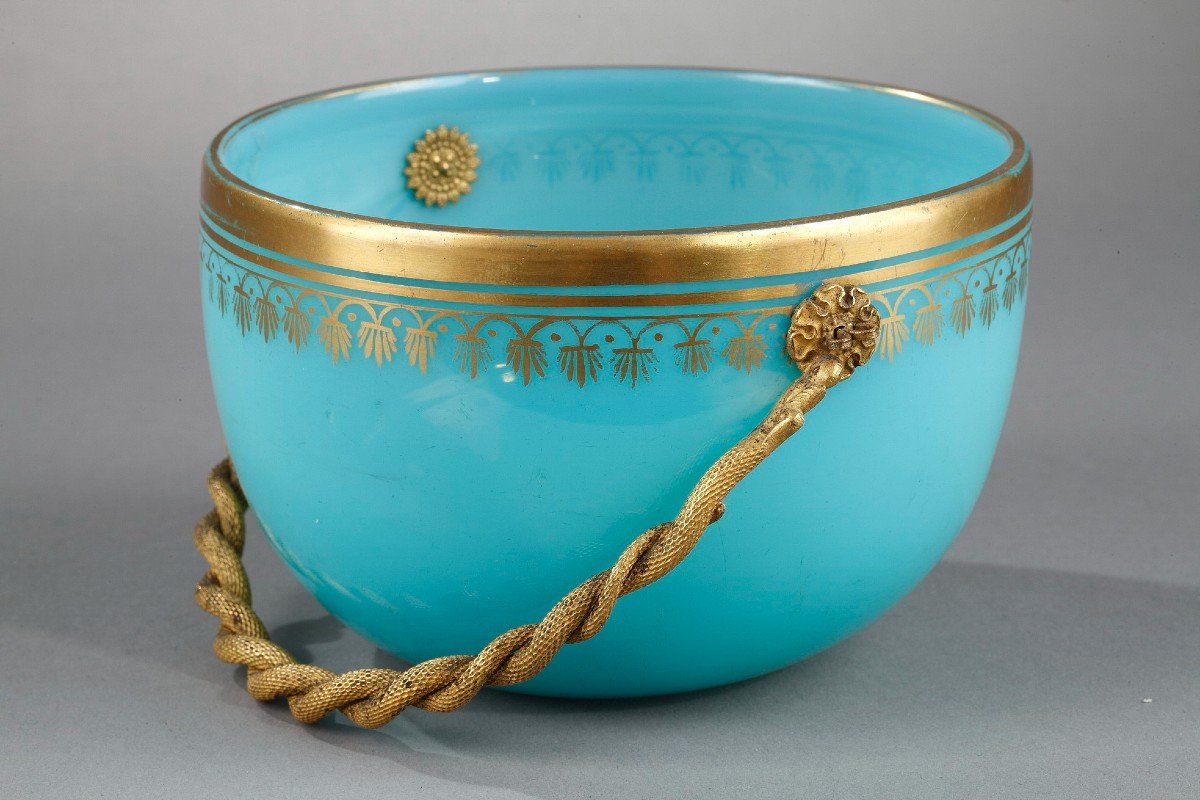 Blue Opaline Cup And Its Bronze Handle, Restoration-photo-5