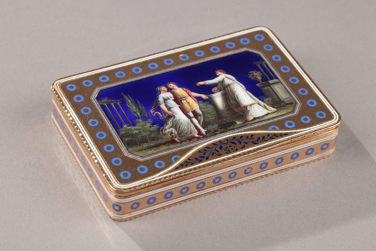 Enameled Gold Box, End Of 18th Century -photo-2