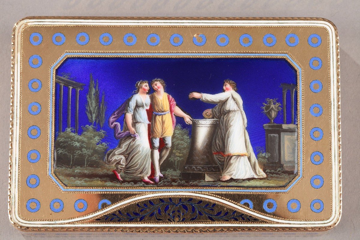 Enameled Gold Box, End Of 18th Century -photo-3