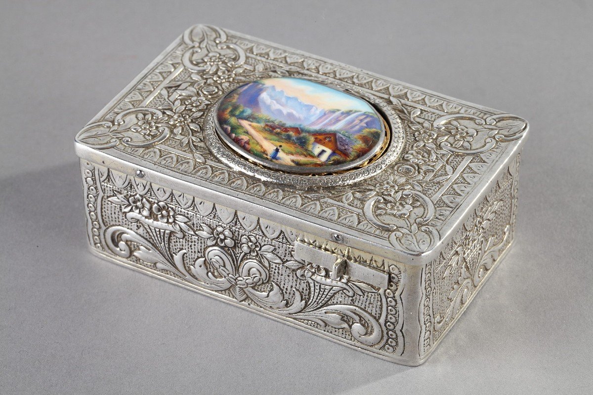 Silver Songbird Music Box, England-photo-2