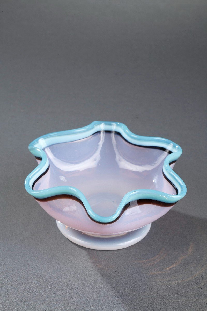 Coupelle En Opaline Opalescente. Cristallerie De Bercy, Charles X-photo-2