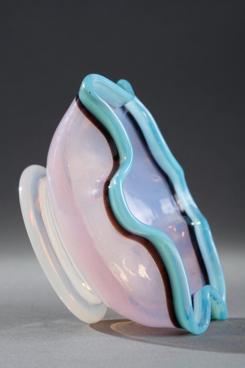 Coupelle En Opaline Opalescente. Cristallerie De Bercy, Charles X-photo-5