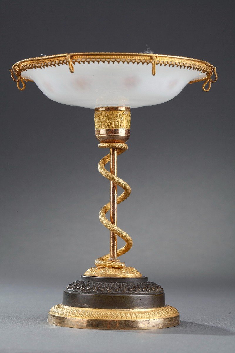 Baguier In Opaline, Gilt Bronze And Patinated Charles -photo-2