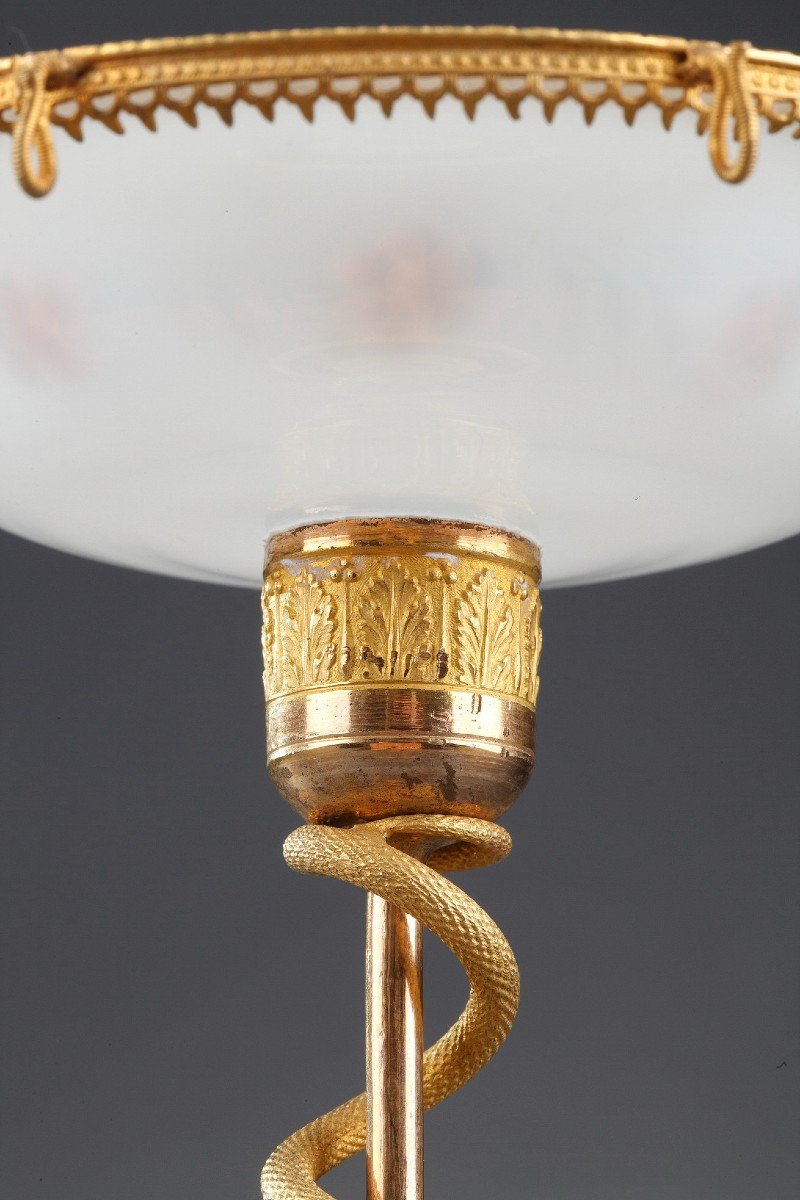Baguier In Opaline, Gilt Bronze And Patinated Charles -photo-4