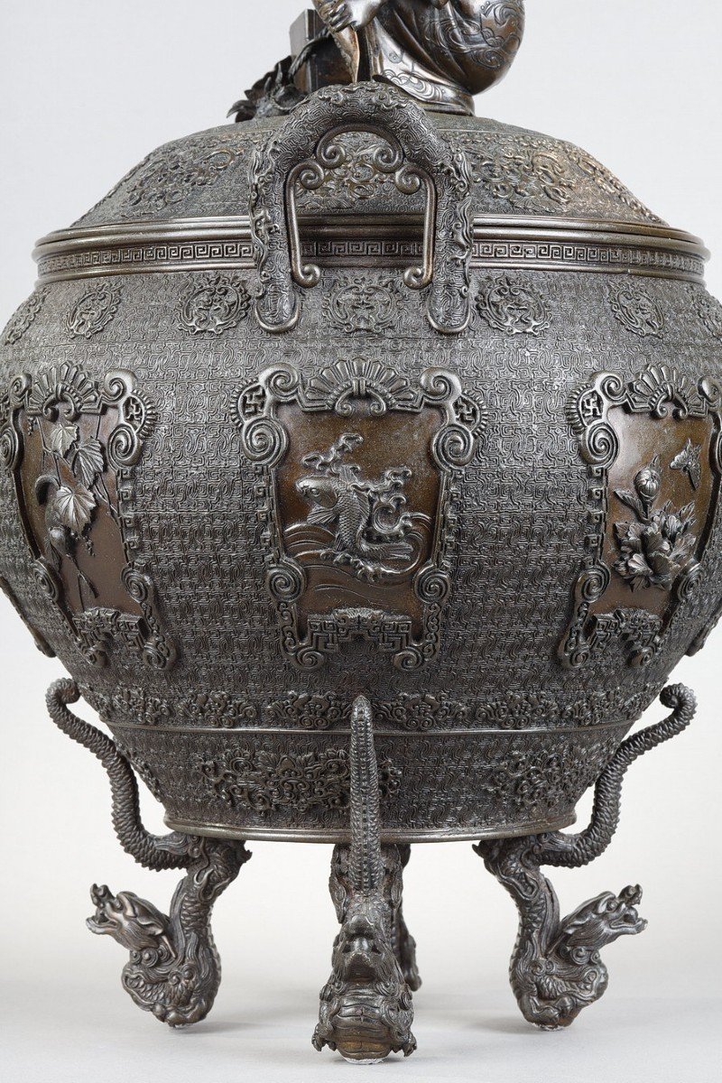 A Large Perfume Burner Or Koro By Oshima Joun-photo-2