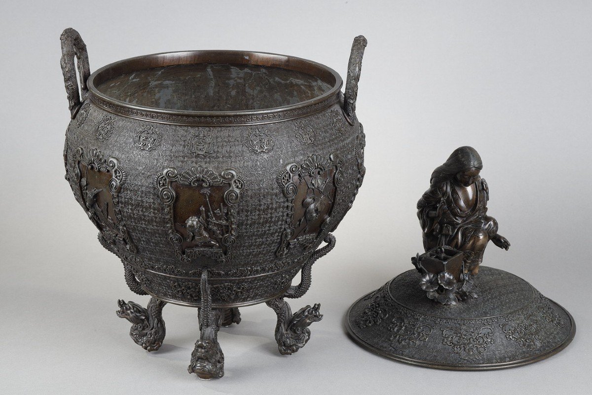 A Large Perfume Burner Or Koro By Oshima Joun-photo-3